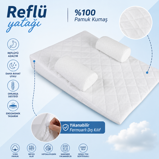 Ortopedik Bebek Düz Kafa Destek Yastığı