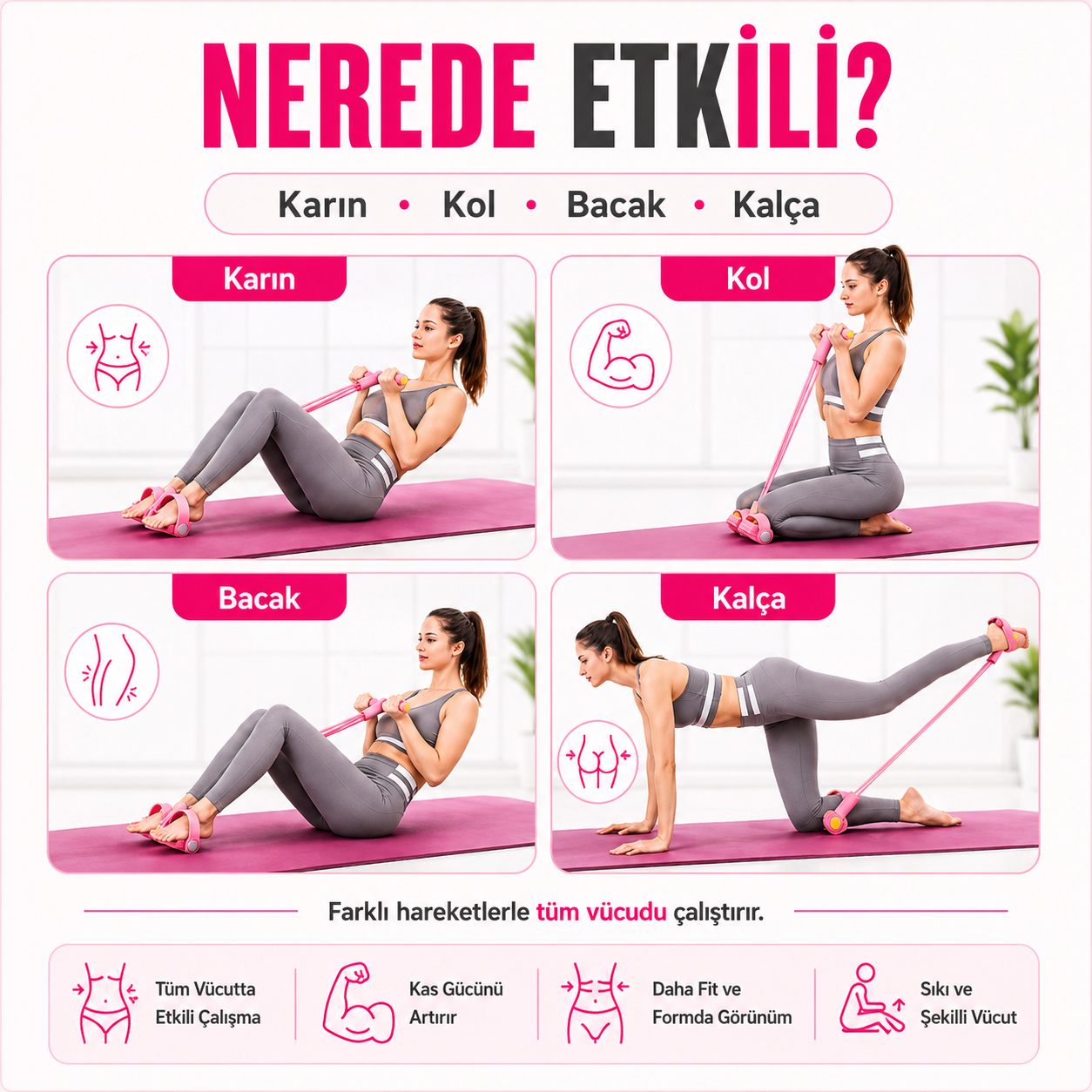 Çok Fonksiyonlu Evde Egzersiz Aleti